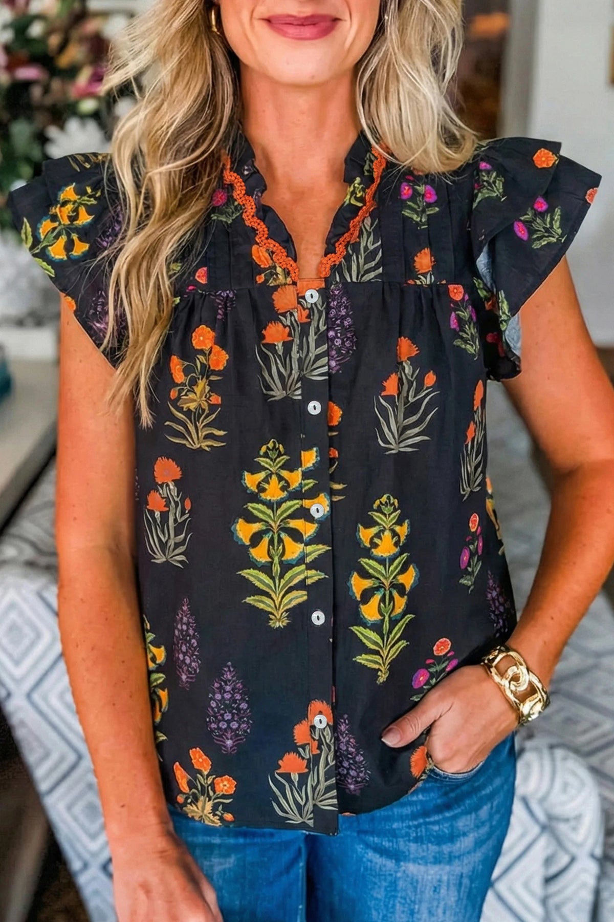 Polly Floral Top