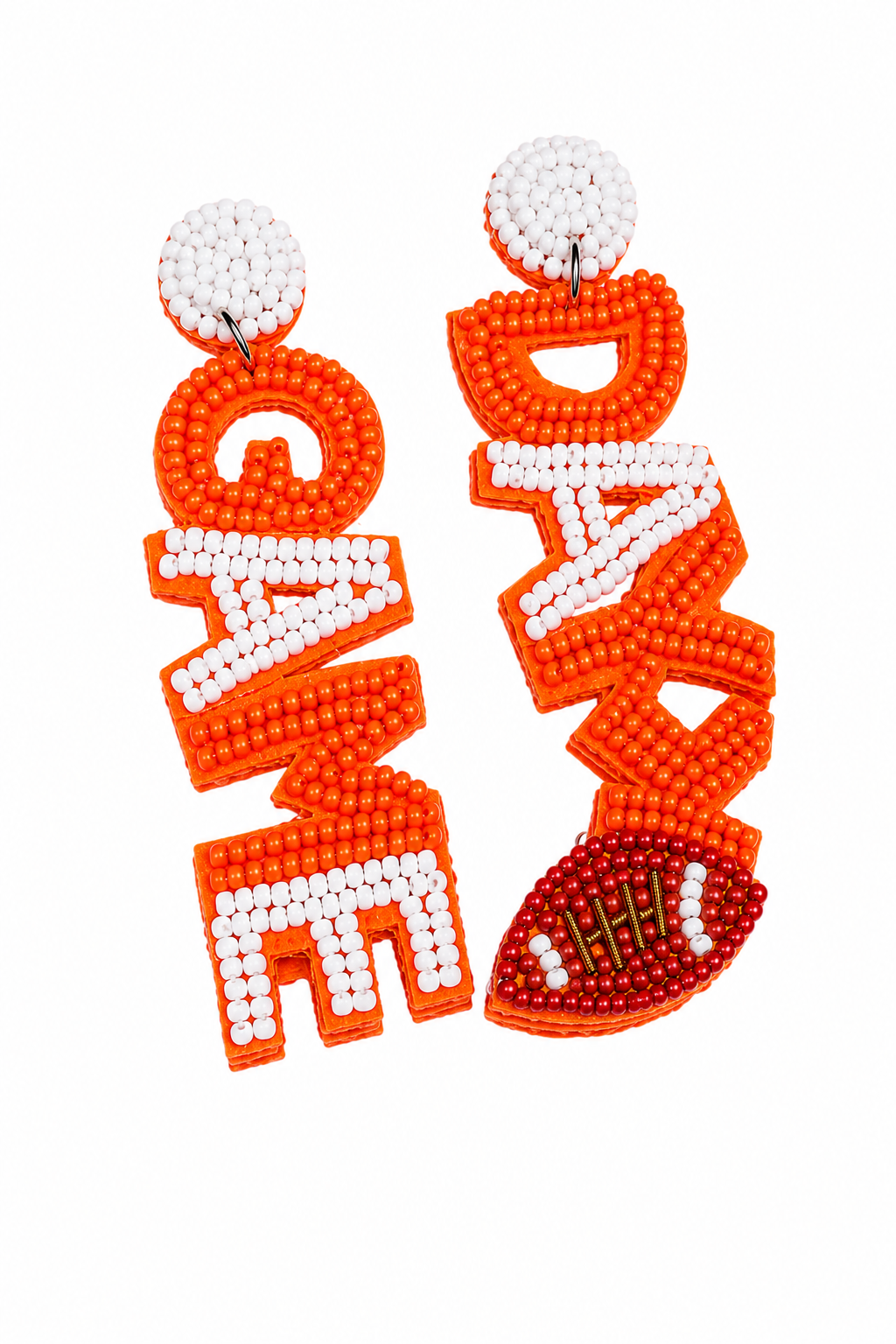 Orange Game Day Earrings