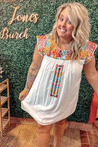 Marisol Embroidered Dress Curvy