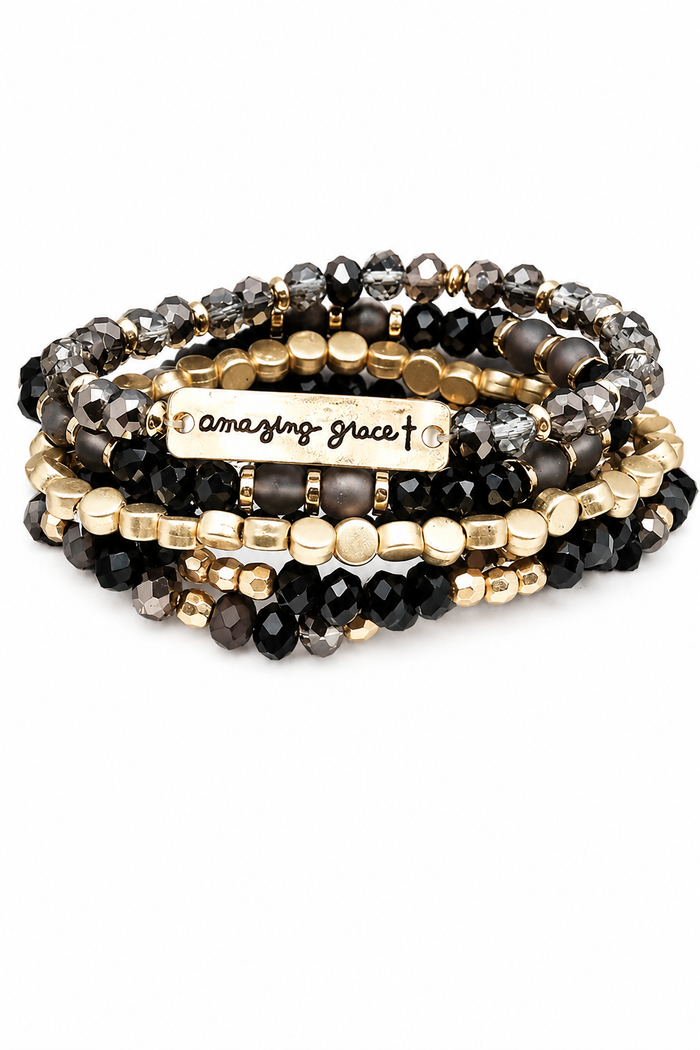 Frosted Amazing Grace Bracelet Set