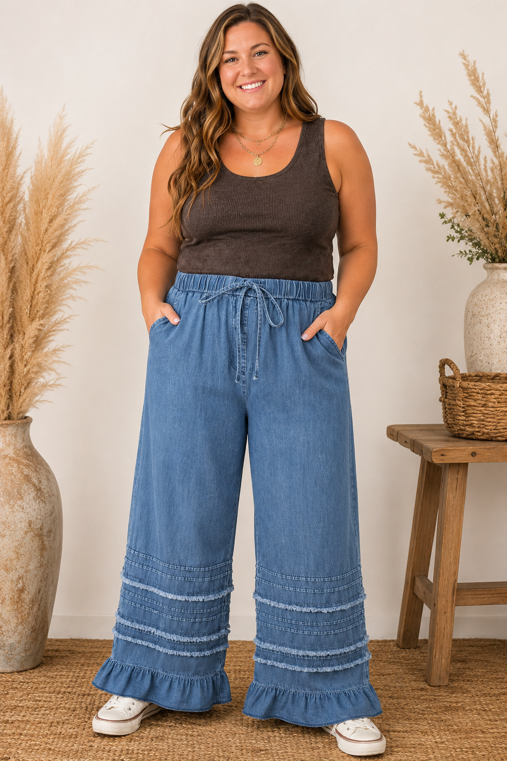 Azalia Denim Pants Curvy