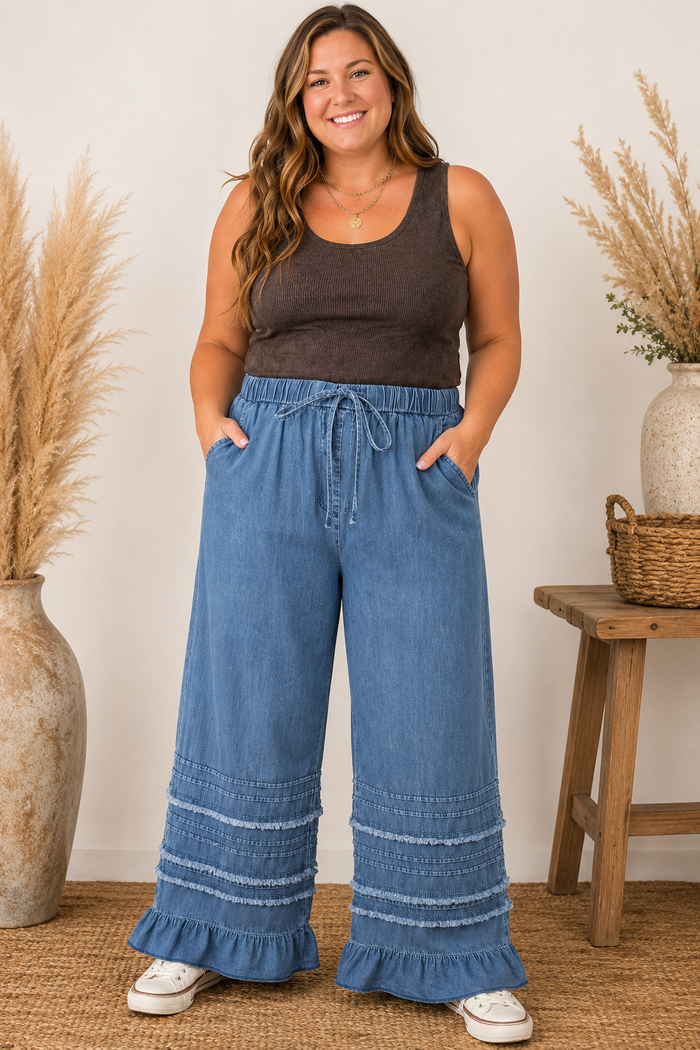 Azalia Denim Pants Curvy