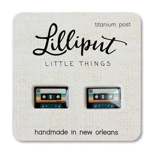 Lilliput Retro Cassette Earrings