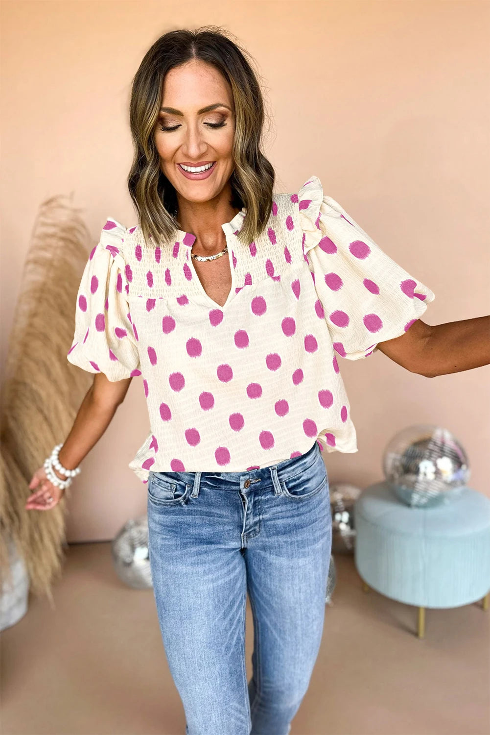 Demi Polka Dot Top