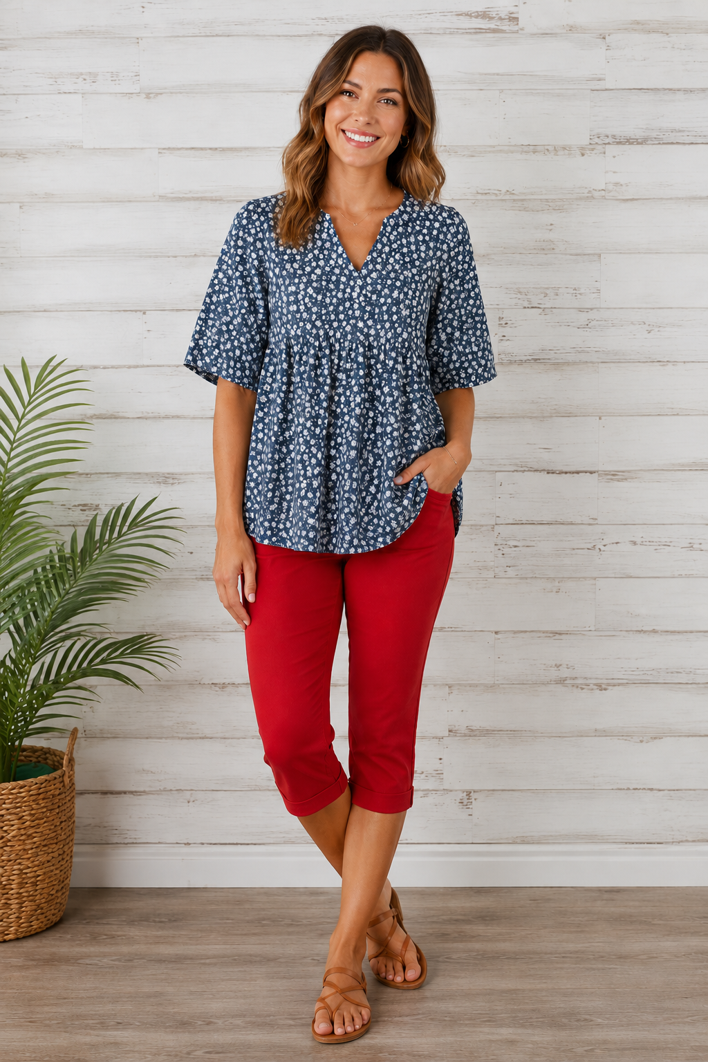Savannah Ditsy Floral Top