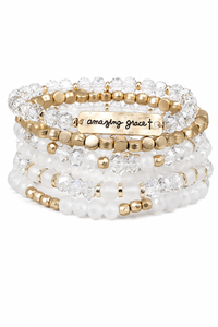 Frosted Amazing Grace Bracelet Set