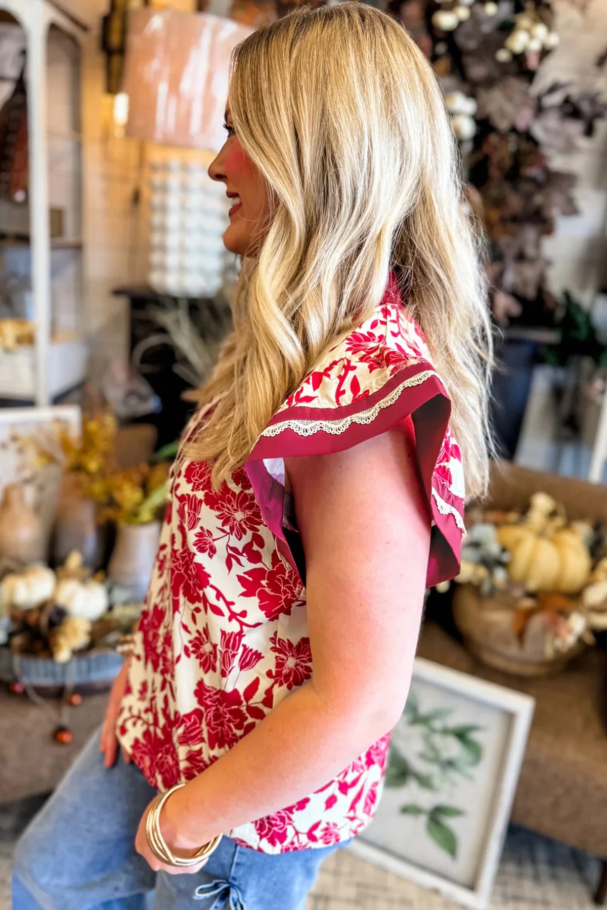 Mercy Floral Top