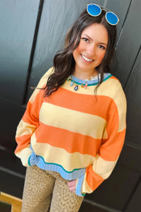 Dulcie Striped Sweater Curvy