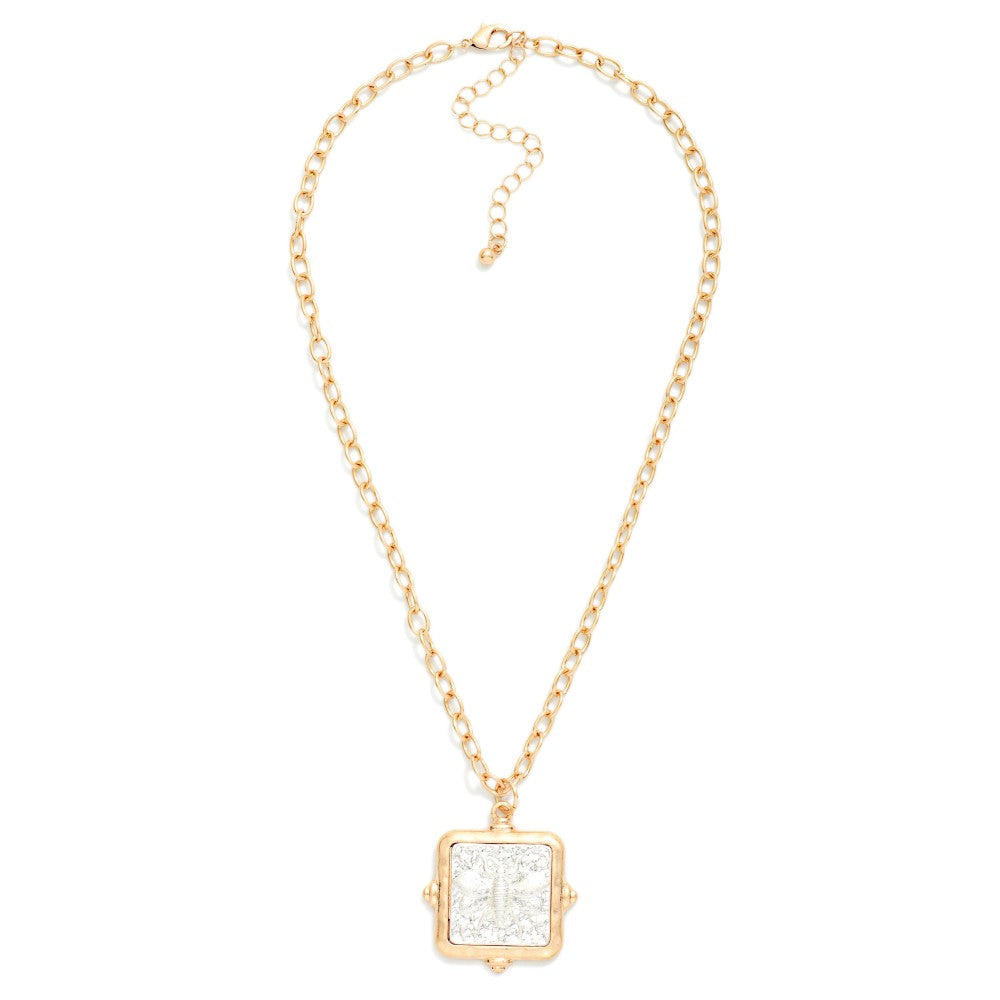 Vintage Glow Bee Necklace