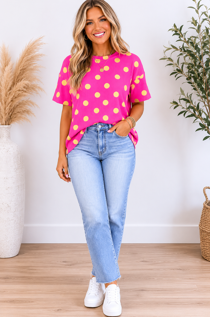 Lana Polka Dot Top Also in Curvy