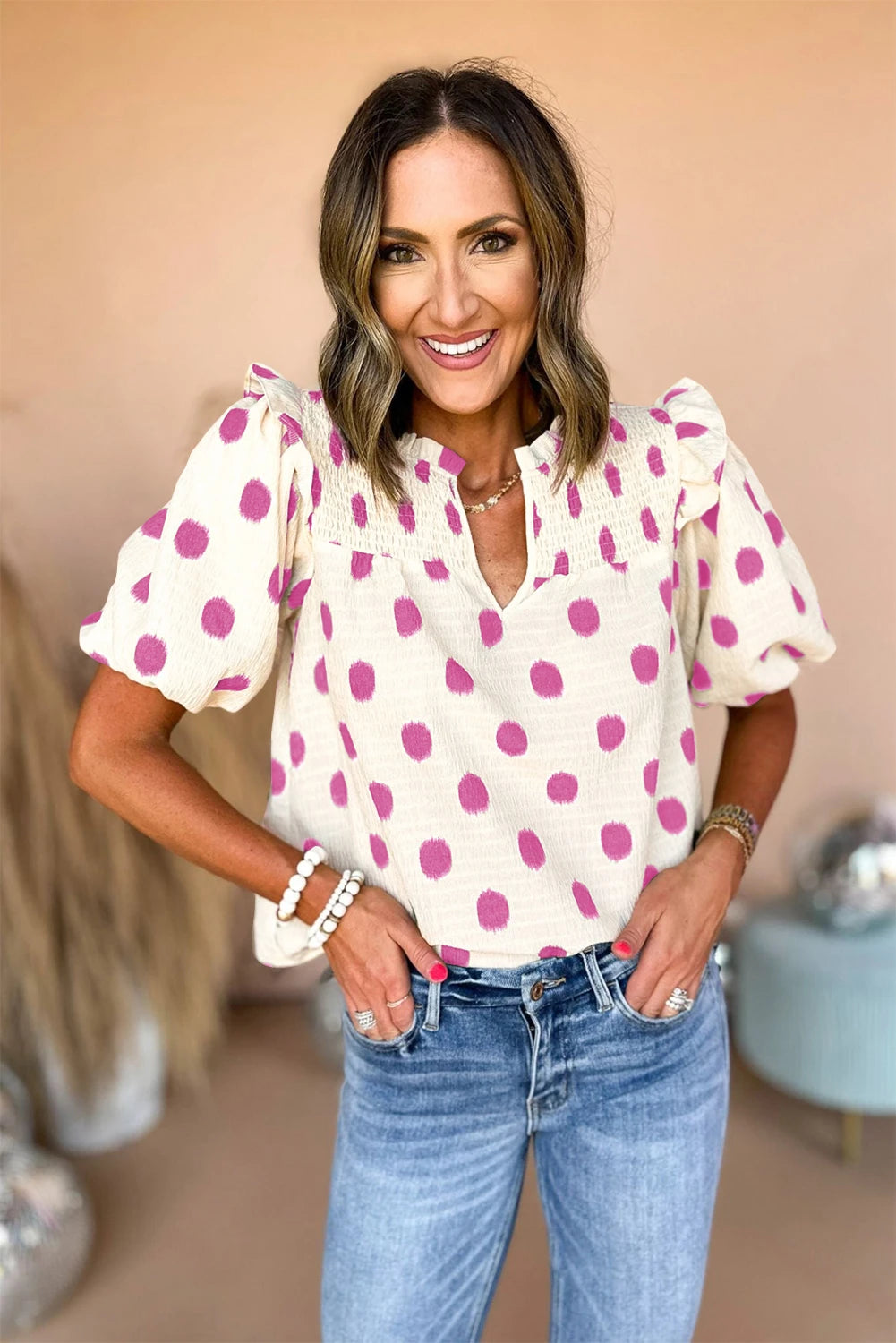 Demi Polka Dot Top