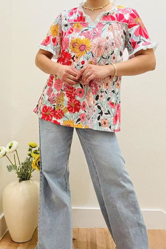 Garden Party Top in Curvy