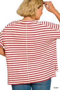 Livvy Grace Striped Top Curvy