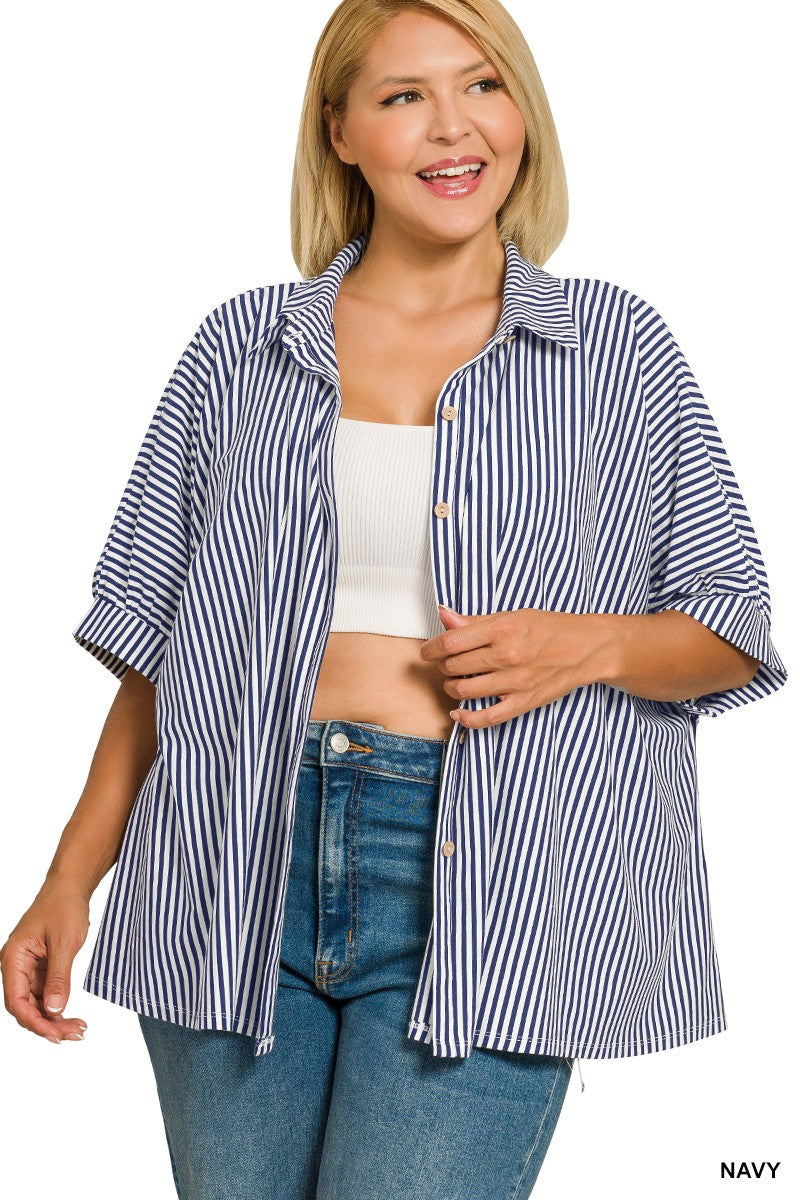Franki Striped Top Curvy