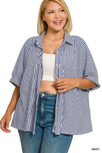 Franki Striped Top Curvy
