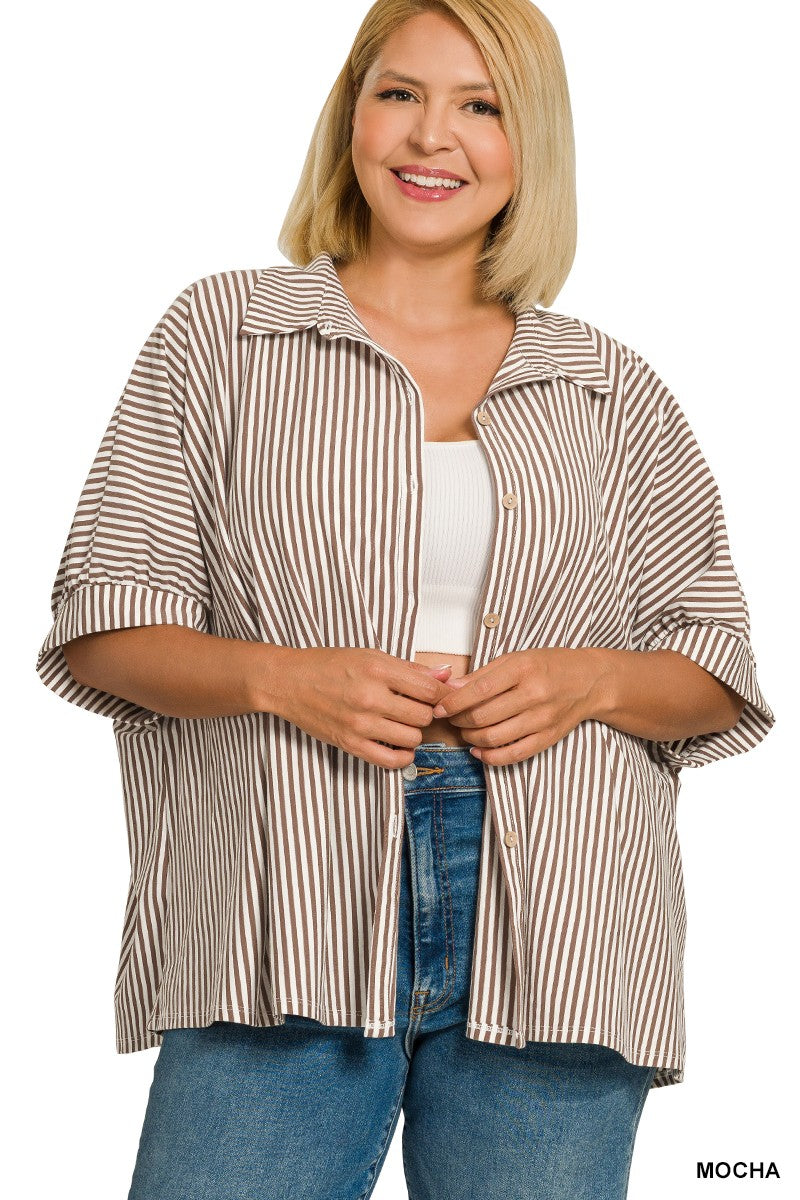 Franki Striped Top Curvy