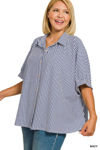 Franki Striped Top Curvy
