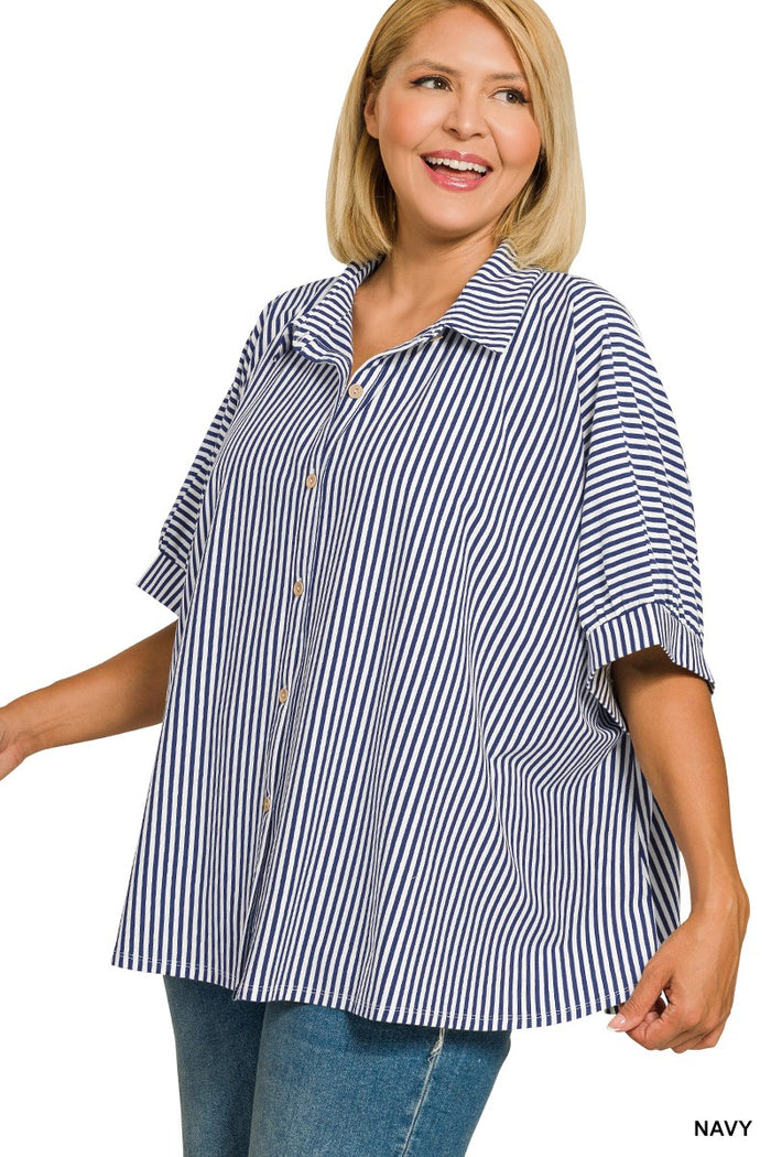 Franki Striped Top Curvy
