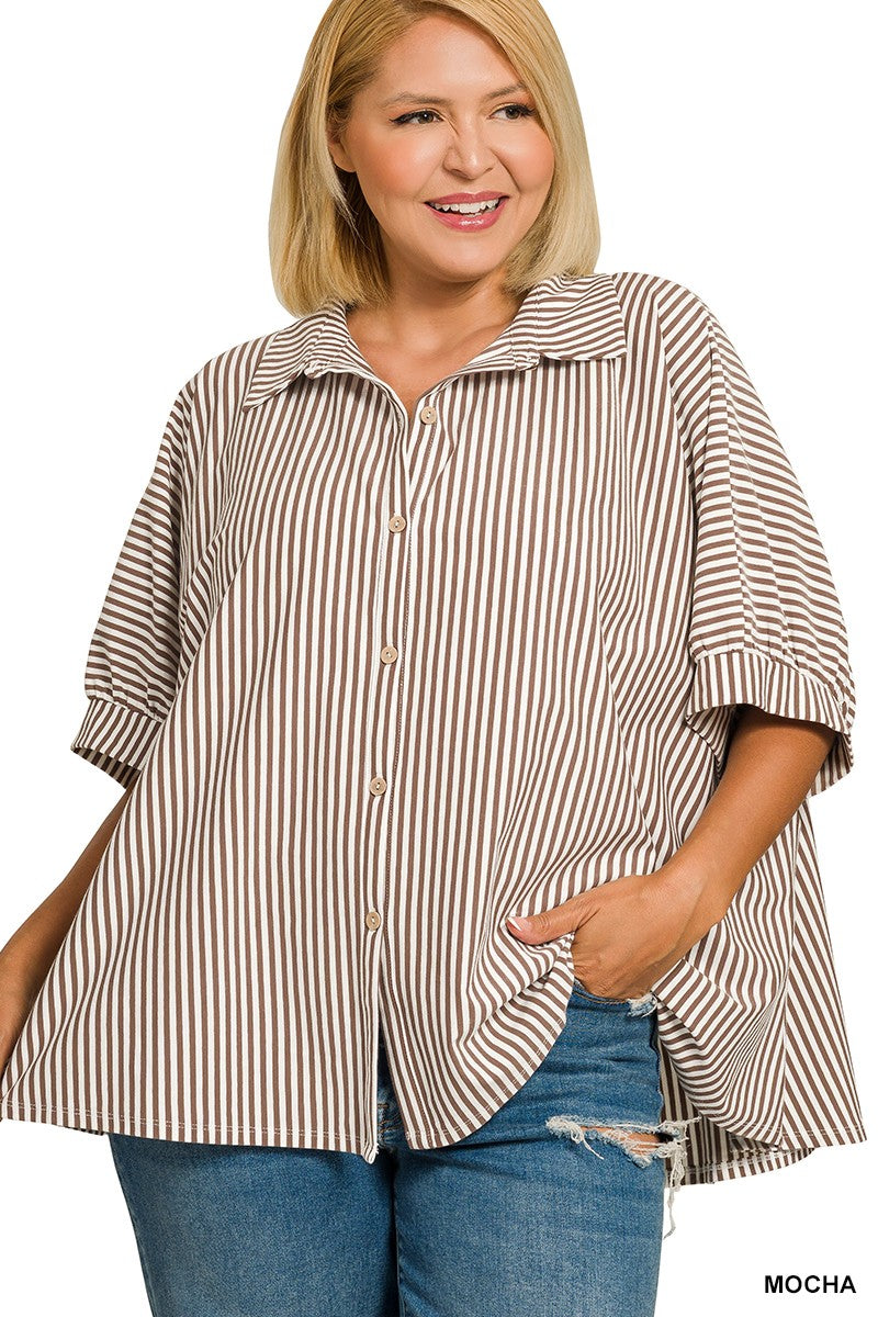 Franki Striped Top Curvy