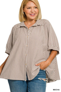 Franki Striped Top Curvy