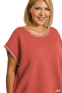 Blessings Stitched Sweater Curvy