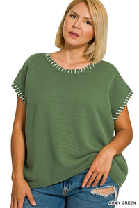 Blessings Stitched Sweater Curvy