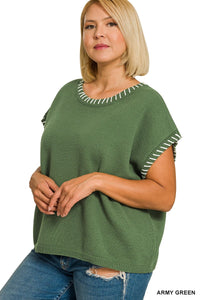 Blessings Stitched Sweater Curvy