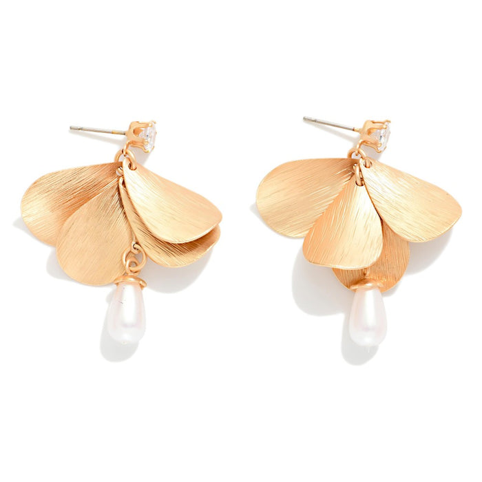 Golden Wave Bloom Earrings