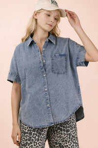 Blue Skies Oversized Top