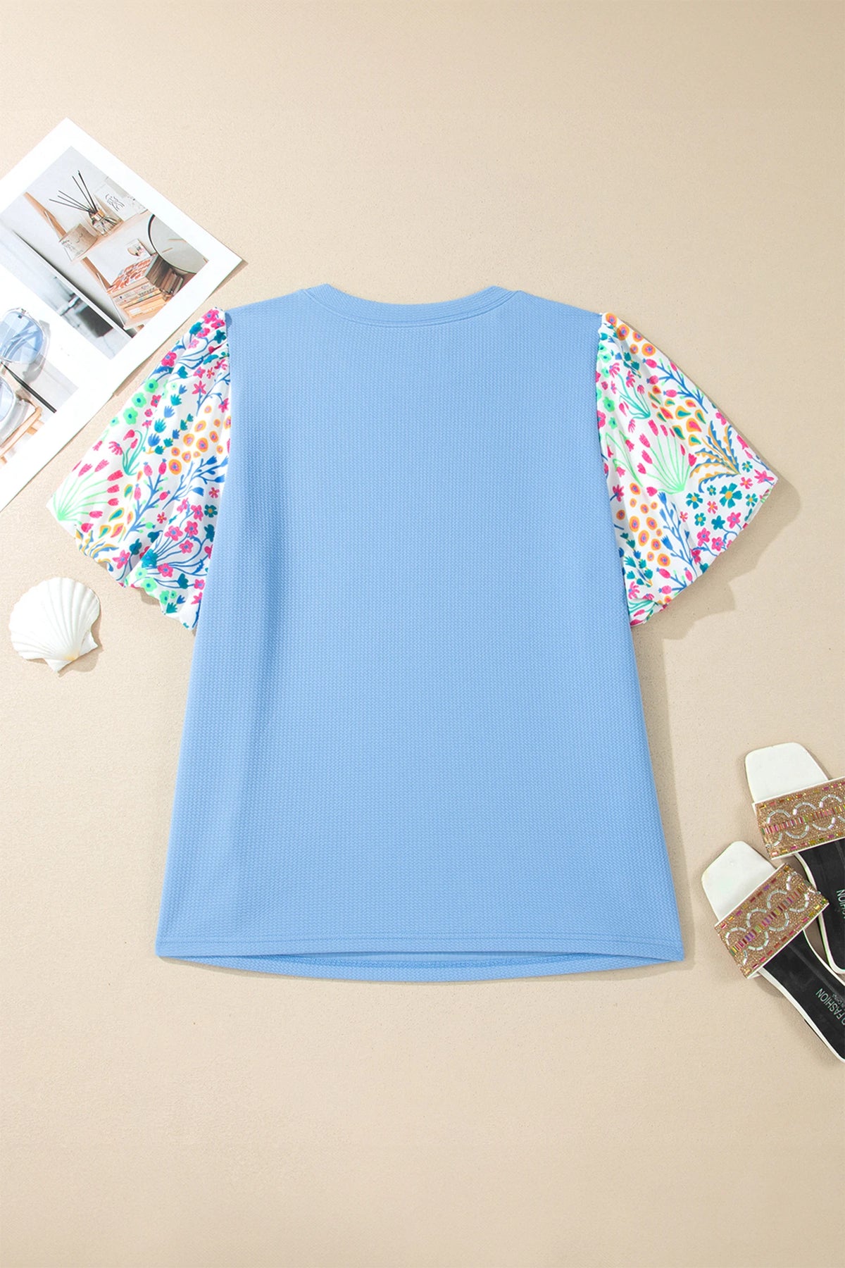 Tess Floral Sleeved Top Curvy