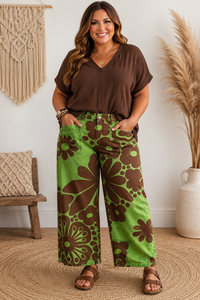 Cocoa Bloom Pants in Curvy