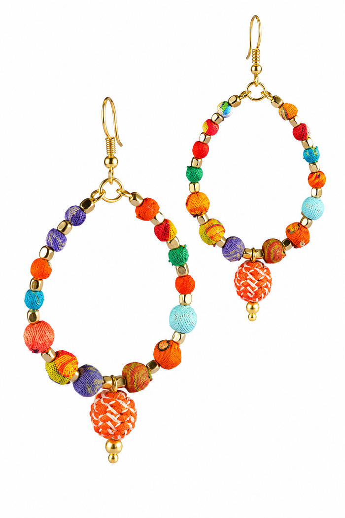 Blakely Beaded Hoop Earrings