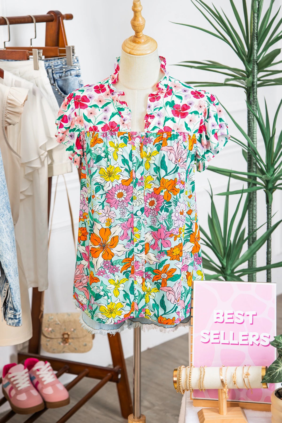 Rue Ruffled Sleeve Blouse