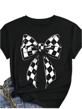 Checkerboard Bow Tee