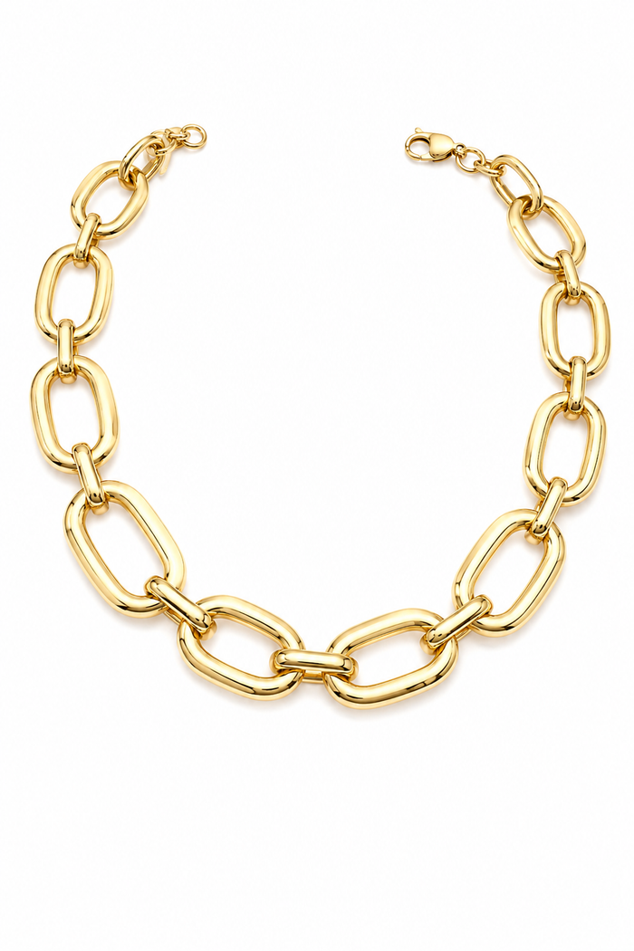 Heba Chunky Oval Chain Necklace