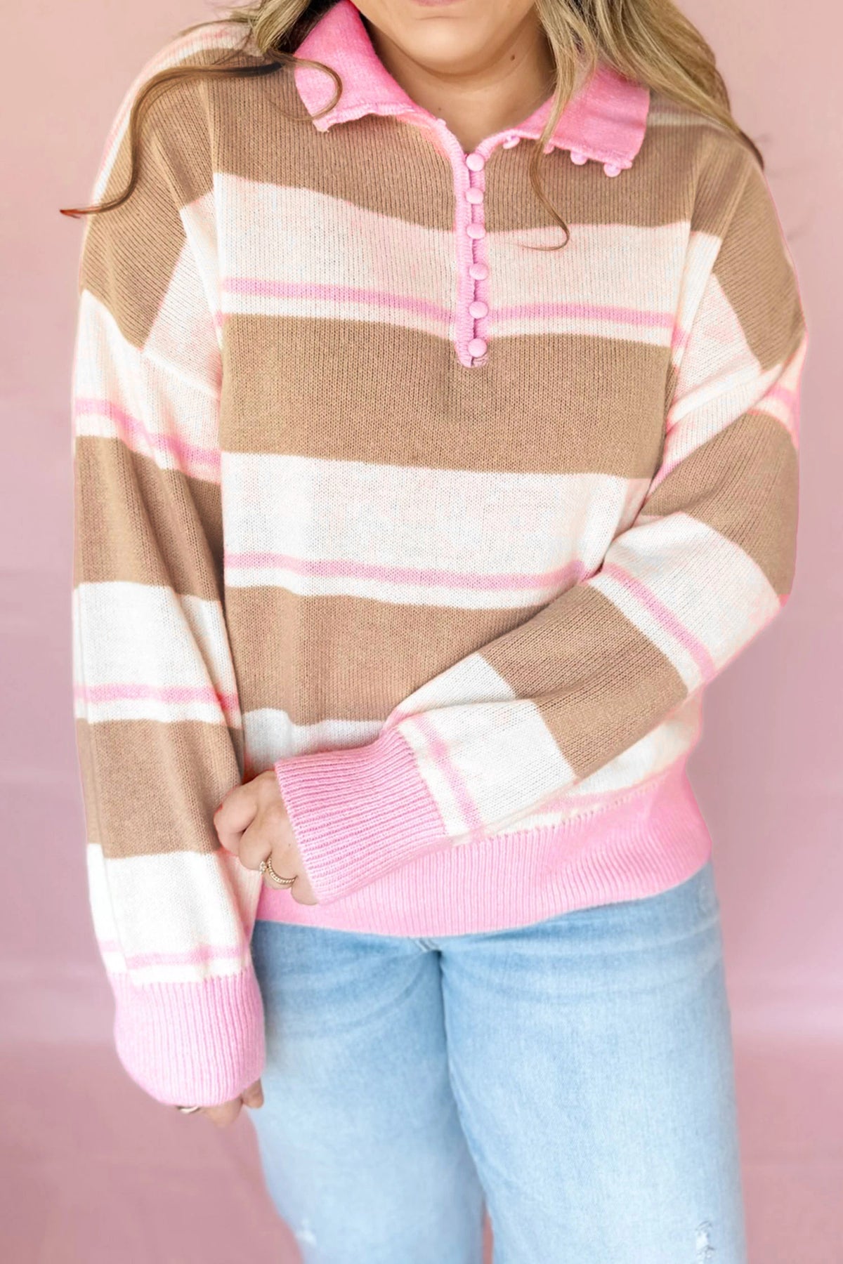 Coretta Striped Sweater Curvy