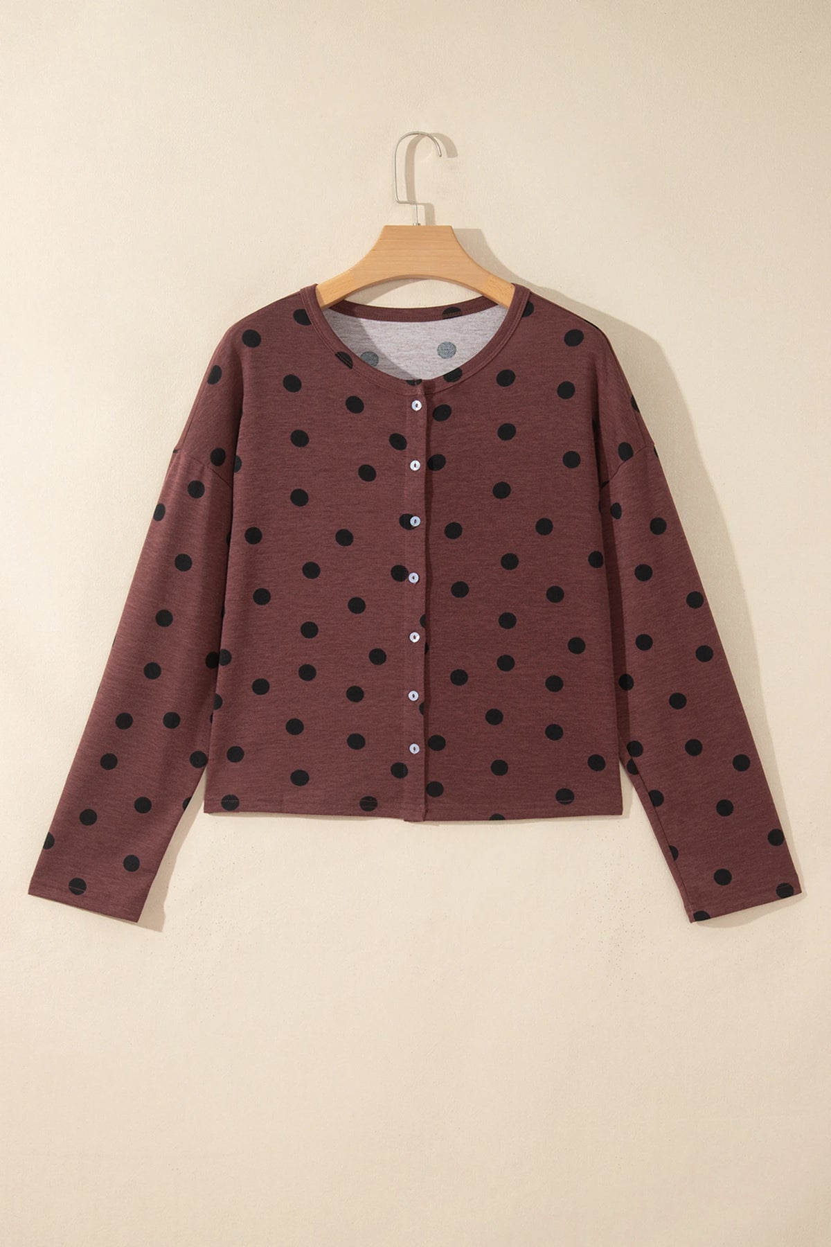 Agatha Polka Dot Cropped Cardigan