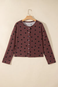 Agatha Polka Dot Cropped Cardigan