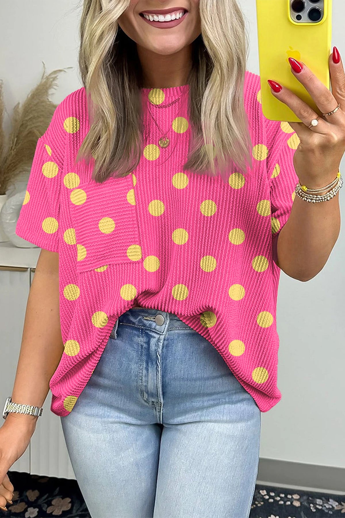 Lana Polka Dot Top Also in Curvy
