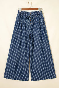 Atalia Wide-Leg Polka Dot Jeans