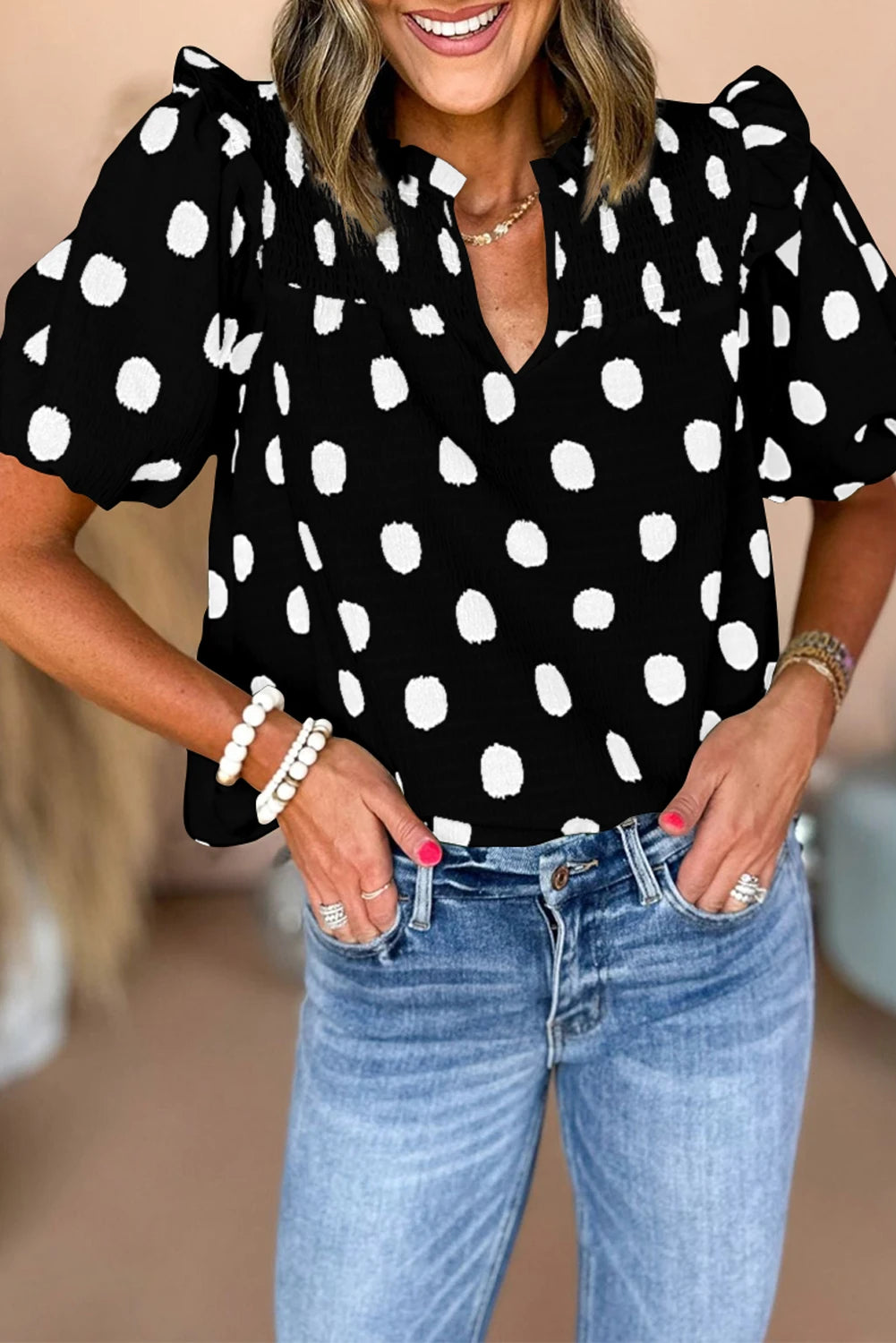 Demi Polka Dot Top