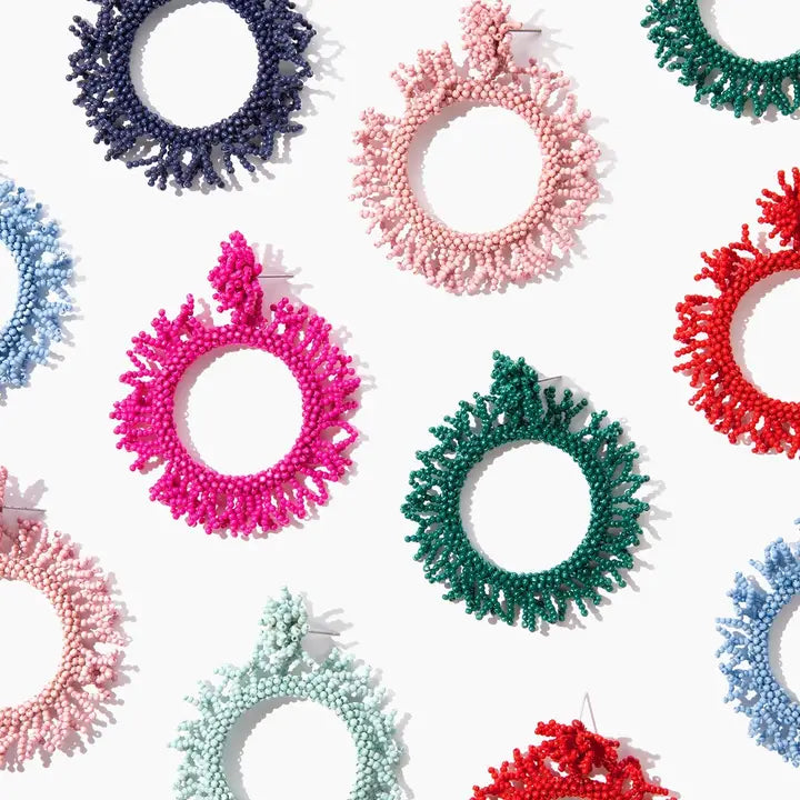 Coral Burst Earrings