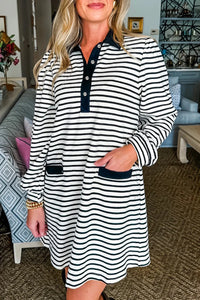 Pearly Striped Dress