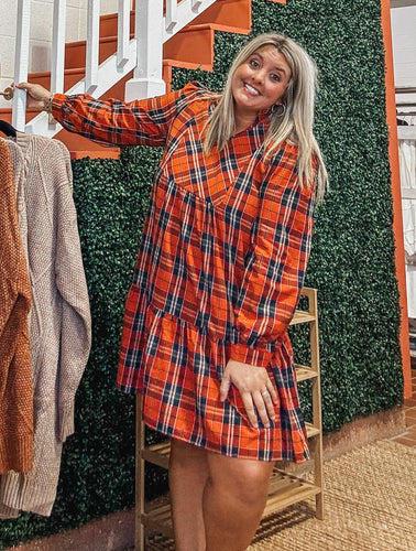 Reverie Red Plaid Dress