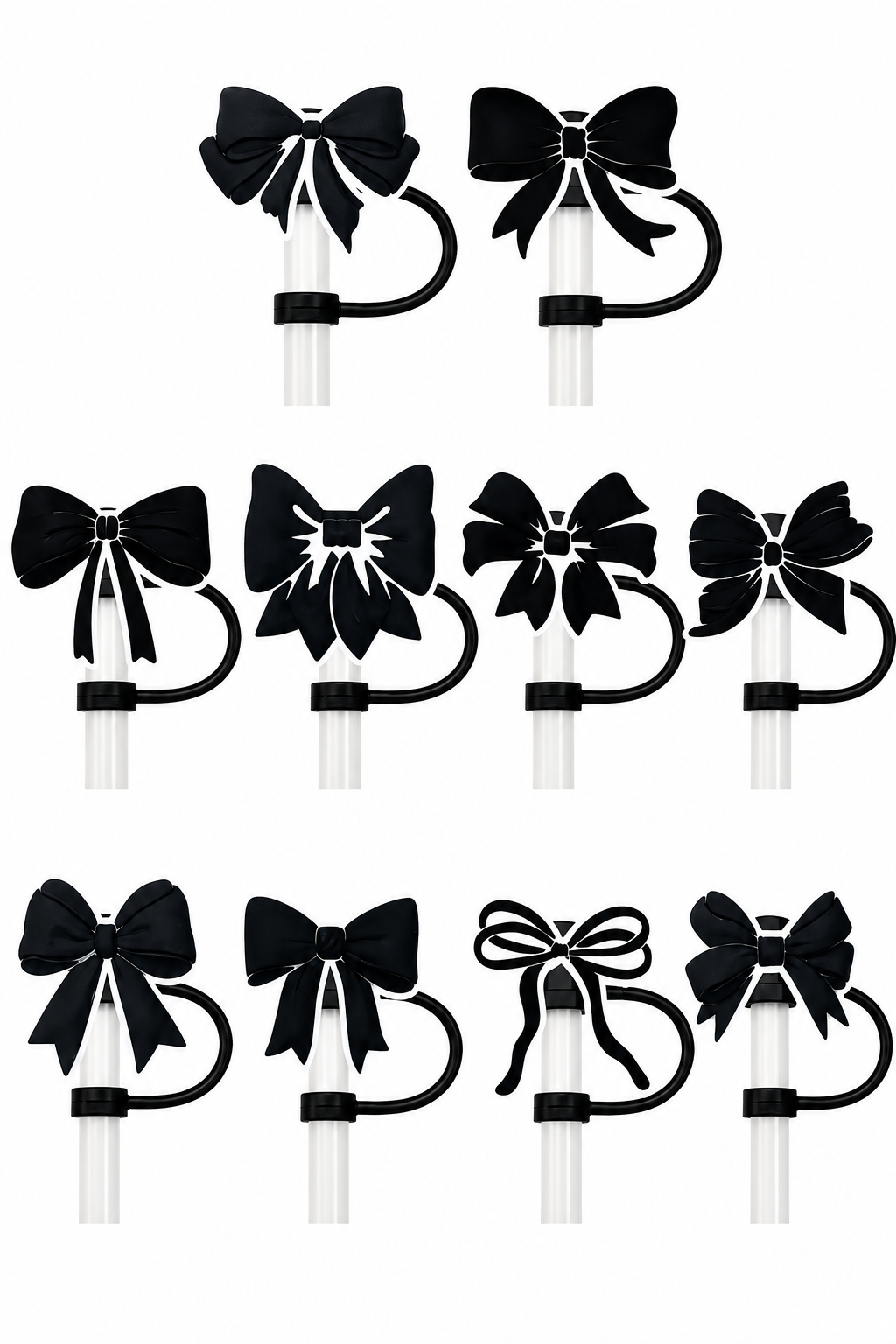 Bow Straw Toppers