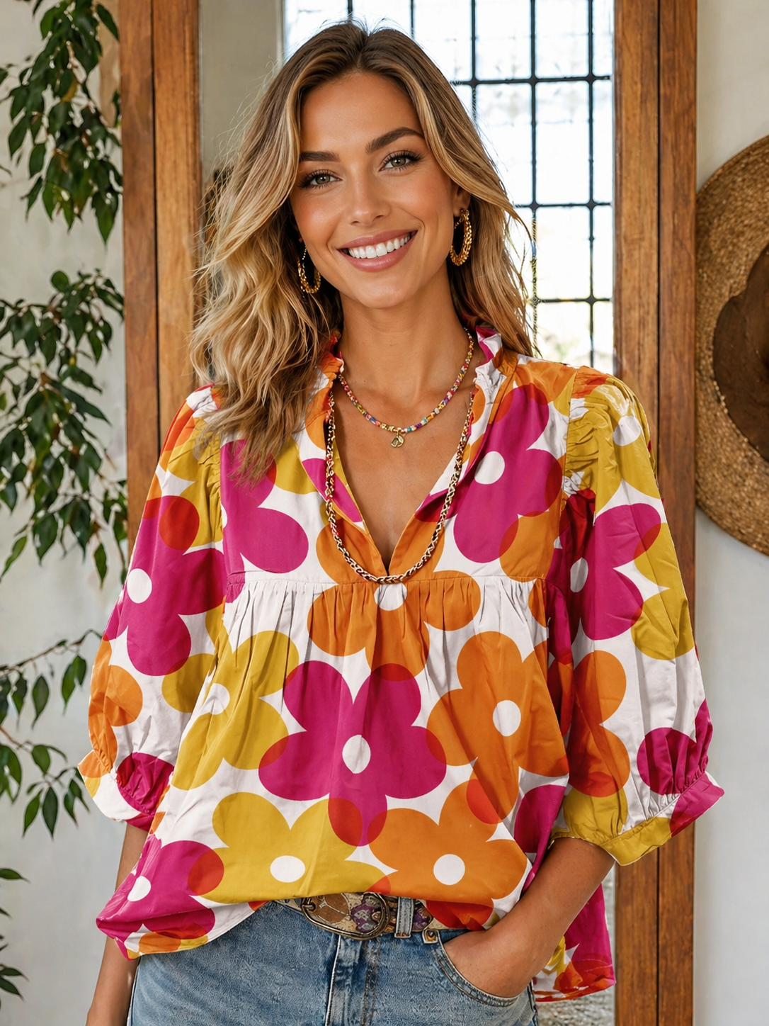 Hemsley Floral Print Blouse
