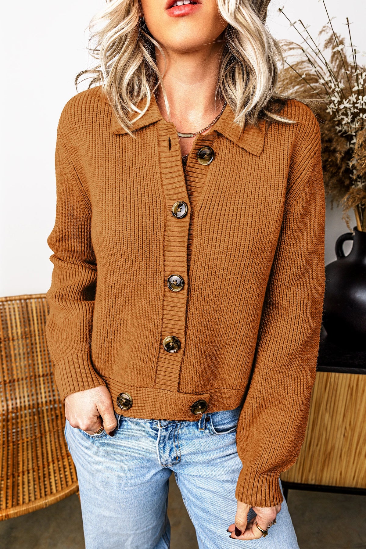 Stella Button Front Sweater