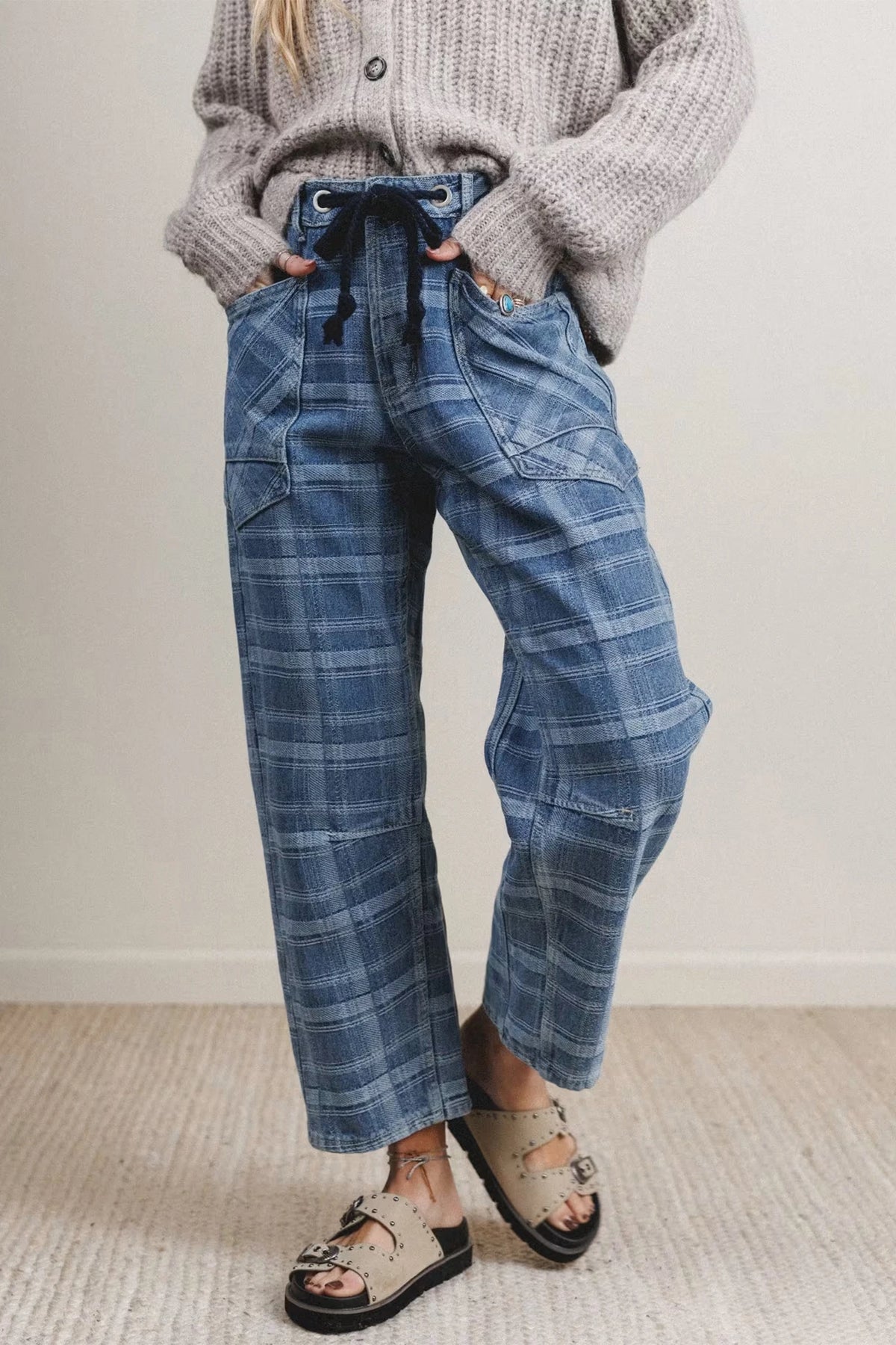 Audra Plaid Jeans