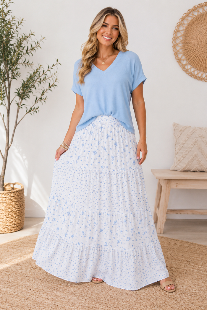Serenity Tiny Floral Skirt