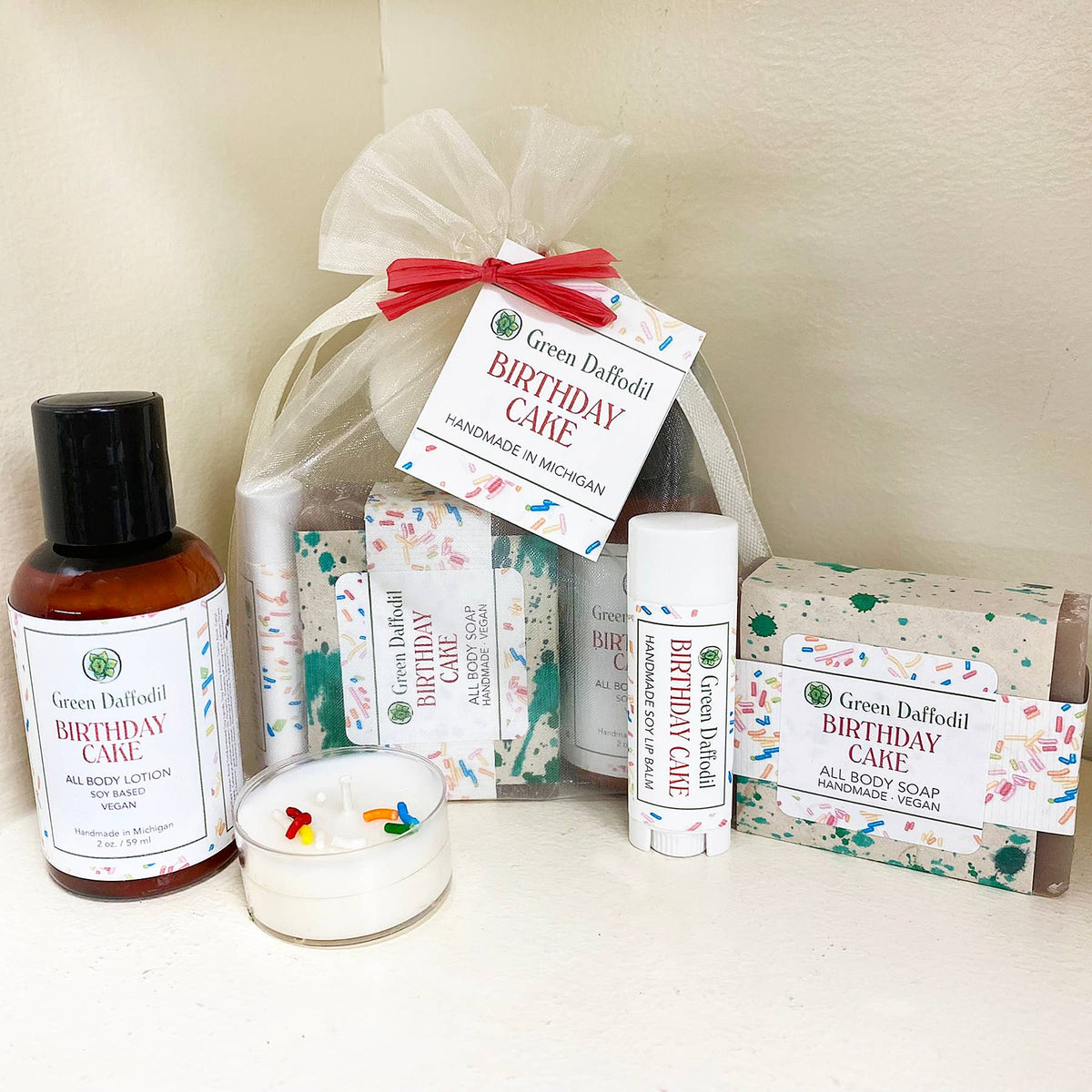 Birthday Cake Organdy Quartet Gift Set -  Birthday Gift